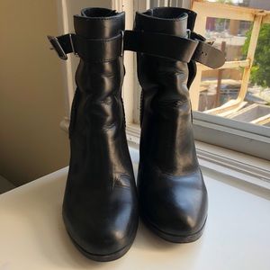 SeeByChloe Black Leather boots Vero Cuoio stampped